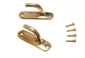 New 3 Pairs Of Curtain Drape Tie Hold Backs Modern Solid Brass 45 X 10 X 25mm - - Picture 1 of 1