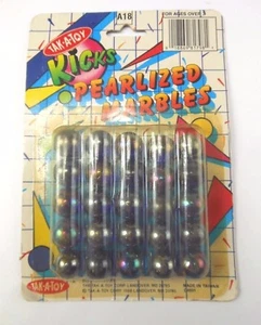 1988 Kicks Pearlized Marbles Tak-A-Toy NOS In Unopened Package Marbles - Picture 1 of 5