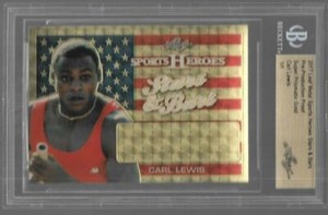 2017 LEAF METAL HEROES CARL LEWIS "GOLD PRISMATIC" PROOF CARD 1/1  TRACK & FIELD