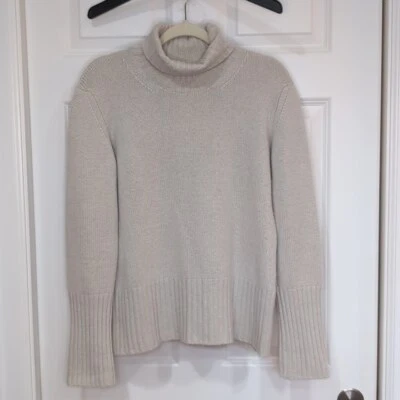 Suéter Agnona 100% Cachemira Beige Cuello Alto Talla 50 Grande Foto 1 de 4