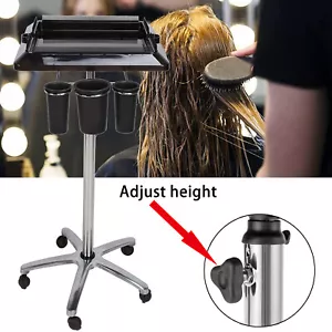 Carrello Vassoio Salone Rotante, Strumento Estensione Capelli / Altezza Regolabile per Parrucchiere - Foto 1 di 17