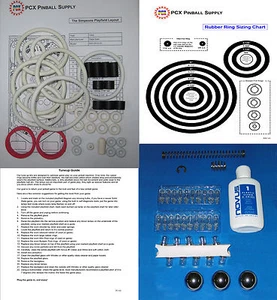 1990 Data East The Simpsons Pinball Tune-up Kit - Includes Rubber Ring Kit - Picture 1 of 2