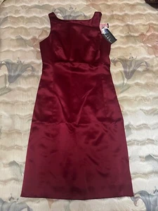 NICOLE MILLER WOMEN 0 00 XS RED STRETCH COCKTAIL PARTY PROM DATE DRESS GIRL 16 - Picture 1 of 1