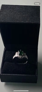 Sworkovski Crystal Emerald Ring size T - Picture 1 of 3