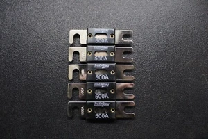 PACK DE 5 FUSIBLES ANL 500 AMPERIOS NIQUELADOS OBLEA EN LÍNEA COCHE AUDIO ESTÉREO ANL500 - Imagen 1 de 8