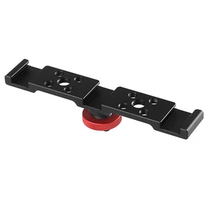 Aluminum Triple Cold Shoe Mount Plate Bracket for Camera Microphone K1I3 - Picture 1 of 5
