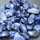 Pierres précieuses naturelles polies cristaux de guérison en sodalite bleue tombées (3 pièces)