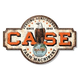 Cartel publicitario Case Old Abe Farm Machinery en relieve de 22,5" x 15" LGCASE - Imagen 1 de 1