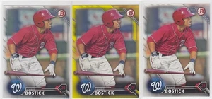 Chris Bostick - 3 Karten Lot - 2016 Bowman Prospects #BP140 - Washington Nationals - Bild 1 von 2
