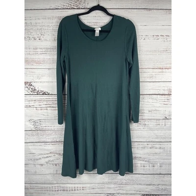 Vestido para mujer Jill pequeño verde manga larga línea A mezcla de pelo de yak pulóver Foto 1 de 4