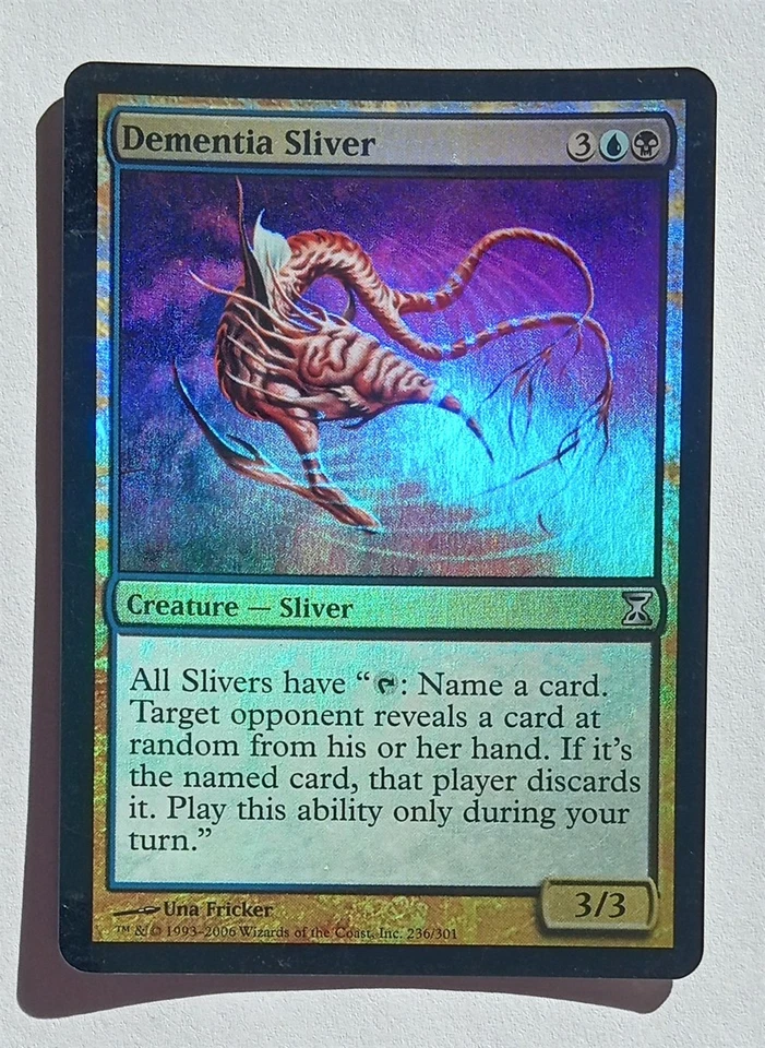 Magic MTG - Dementia Sliver (Foil) - Time Spiral - creased - Image 1 of 1