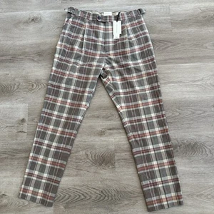 NEW Banana Republic Men’s Gurkha Plaid Pants 32S 32x28 Italian Fabric NWT $200 - Picture 1 of 16