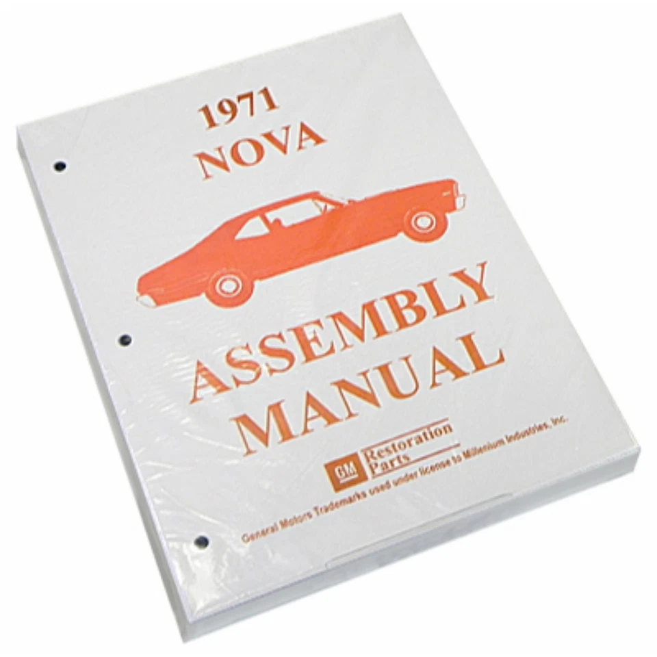 Factory Assembly Manual Repair Rebuild Instruction Book 1971 Chevrolet Nova - Image 1 of 4