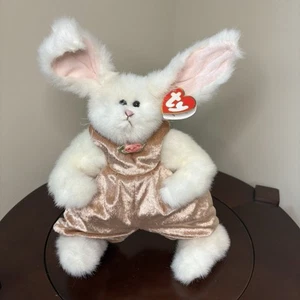 TY VTG 1993 The Attic Treasures Collection 11.5" Jointed "Sara" Bunny Jumpsuit - Picture 1 of 9