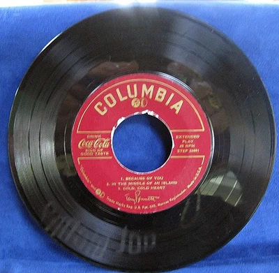 vintage 45  Coca-Cola Tony Bennett Edition of Hits ZTEP 26851 Foto 1 de 4