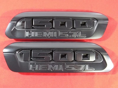 2x Insignia de capó izquierdo derecho emblema OEM HEAVY DUTY se adapta a RAM 1500 RAM1500 negro Foto 1 de 4
