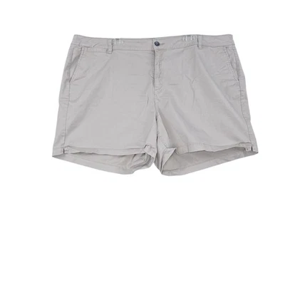 Pantalones Cortos Chinos Lane Bryant Mujer Caqui Beige Talla 26 Elastizados Mezcla de Algodón Informales Foto 1 de 4