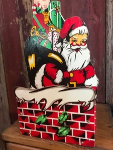vtg 14" Weihnachten Weihnachtsmann Holz Wanddekoration BriefhalterJapan..... Nr. b9 - Bild 1 von 11