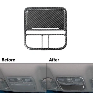 2Pcs For Hyundai Azera 2006-11 Carbon Fiber Front Reading Light Panel Cover Trim - Picture 1 of 12