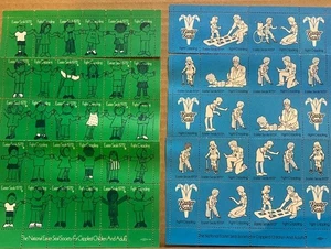 60 Stamp Sheets 1972 1973 NATIONAL EASTER SEAL SOCIETY FOR CRIPPLED NO RESERVE - Picture 1 of 3
