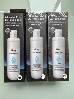 LG LT1000P Refrigerator Water Filter - White 3 pack New - Image 1 of 4