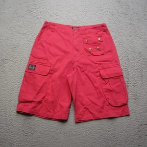 olo Ralph Lauren Cargo Shorts Boys 16 Red Utility Pockets Outdoor Cotton - Picture 1 of 13