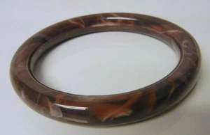 Vintage Purple Agate Bangle Bracelet - Picture 1 of 9