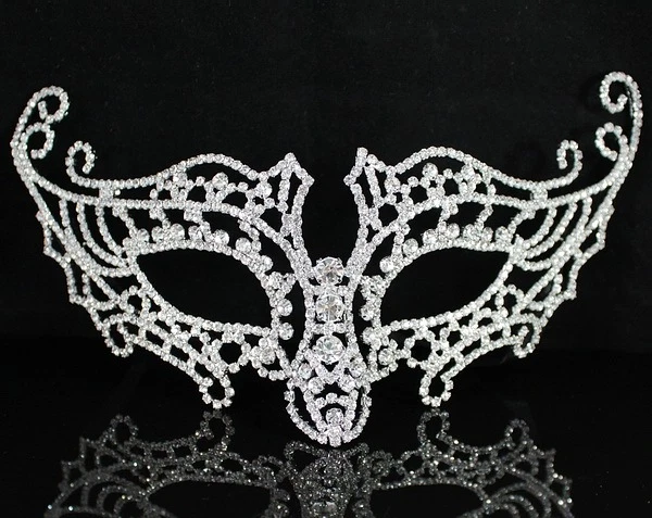 SEXY MÁSCARA TRANSPARENTE AUSTRIACO ESTRÁS CRISTAL FIESTA DISFRAZ NUPCIAL B1373 Foto 1 de 1