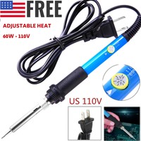 Electric Soldering Iron Gun Adjustable Temperature 60W Welding Set Tool 110V RF