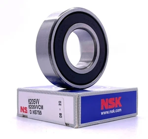 NSK 6205 VV CM Deep Groove Radial Ball Bearing 25x52x15mm 6205DDU 6205-2RS - Picture 1 of 4