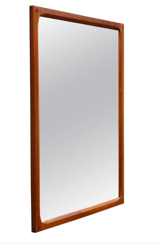 Danish Teak Wall Mirror Designed by Aksel Kjersgaard #163K - Mid Century Modern Cover
