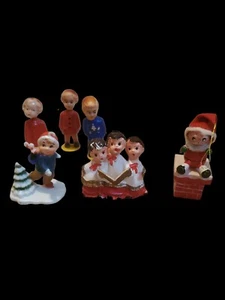 vintage christmas ornaments plastic and wood  - Picture 1 of 3