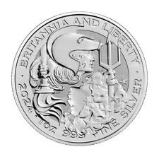 1 oz 2024 Britannia and Liberty Silver Coin | The Royal Mint