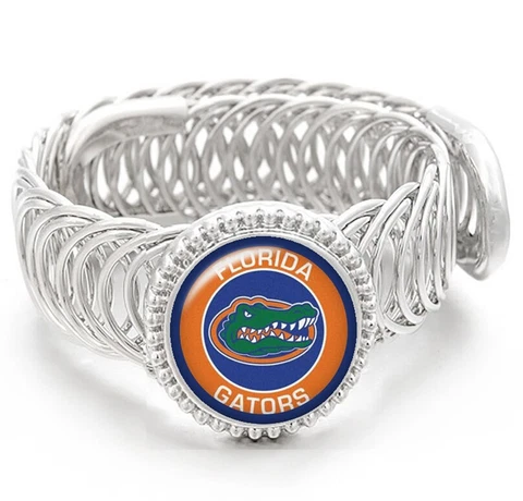 Florida Gators Mens Silver Adjustable Chain Bracelet Jewelry Gift University D11 Cover