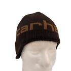 Carhartt Youth Brown Logo Beanie Unisex Acrylic Fleece Lined Size OS