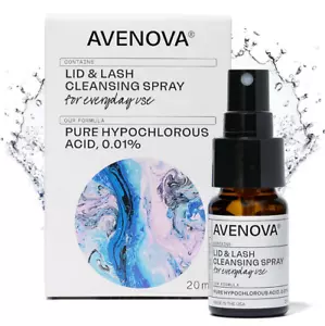 Limpiador de pestañas antimicrobiano Avenova ácido hipocloroso aerosol ojos secos 20 ml - Imagen 1 de 8