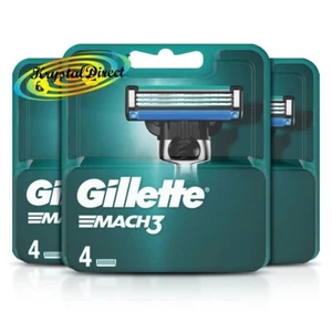 3x Gillette Mach3 Pack of 4 Replacement Shaving Razor Blades 100% Genuine - Picture 1 of 1
