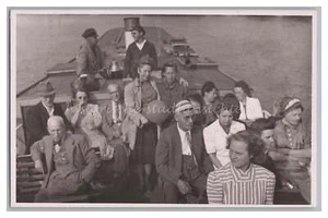 Dampfer Ausflug - '1. Betriebsauflug nach 1945' - Altes Foto 1940er - Picture 1 of 2