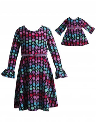 Muñeca Dollie Me Girl 5 y 18" a juego floral línea A vestido ropa American Girl Foto 1 de 2