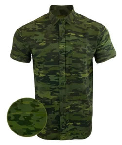 Warrior Co Multi Tropics Button Down Camo Short Sleeve • Men's Size 4XL - Picture 1 of 11