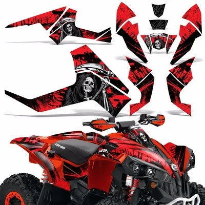 Graphic Kit CanAm Renegade X/R ATV Quad Decals Can Am 500/800/1000 REAP RED - Изображение 1 из 3