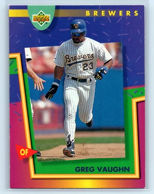 1993 Upper Deck Fun Pack Greg Vaughn #72 - Image 1 of 2