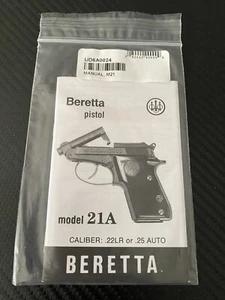 OEM BERETTA 21A M21A Bobcat .22 .25 Pistol Instruction Book Owners User Manual - Picture 1 of 1