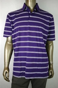 Polo Ralph Lauren Men's Purple/White Striped Jersey Polo Shirt 0404045NL - Picture 1 of 8
