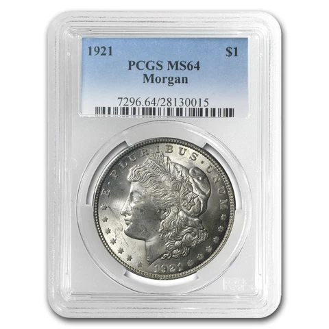 1921 Morgan Silver Dollar MS-64 PCGS - SKU #23352 Cover