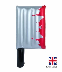 INFLATABLE BLOODY CLEAVER Blow Up Toy Spooky Scary Halloween Party Decor 40cm UK - Picture 1 of 1