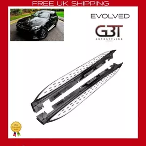 FOR MERCEDES BENZ GLC X253 OND COUPE RUNNING SIDE STEPS FOR 2015+ BLACK/SILVER - Picture 1 of 9