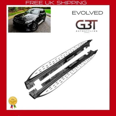 GBT-AUTOSTYLING PER MERCEDES BENZ GLC X253 OND COUPÉ PASSI LATERALI CORSA PER 2015+ NERO/ARGENTO