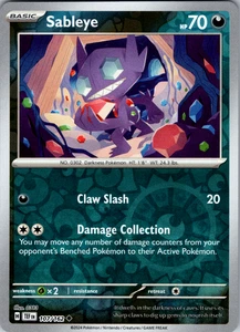 Sableye Reverse Holo 107/162 SV05: Temporal Forces Uncommon - NM - Picture 1 of 2