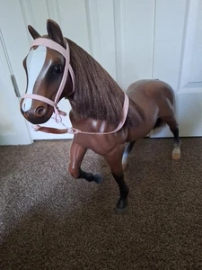 Large 20" Battat Quarter Horse Bay W/ Blaze Two White Socks Toy - Picture 1 of 15
